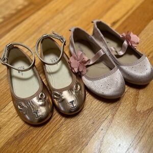 Kids Metallic and Pink Ballet Flats bundle
